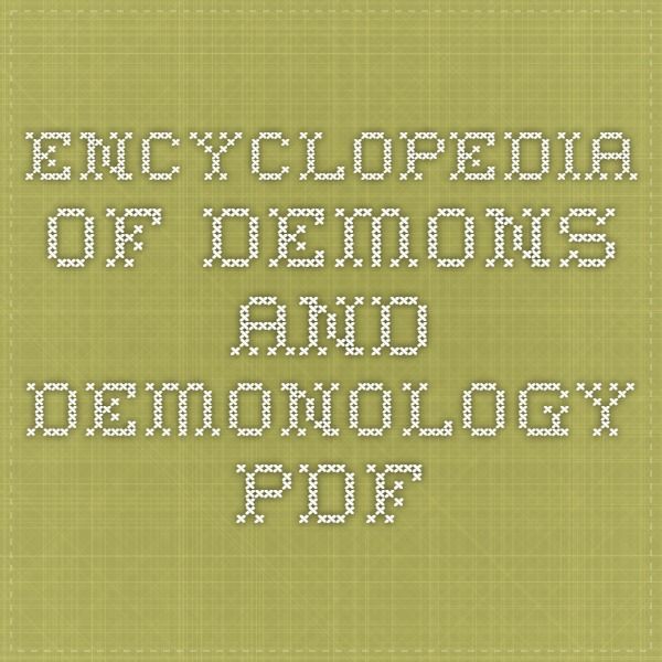 encyclopedia of demons pdf
